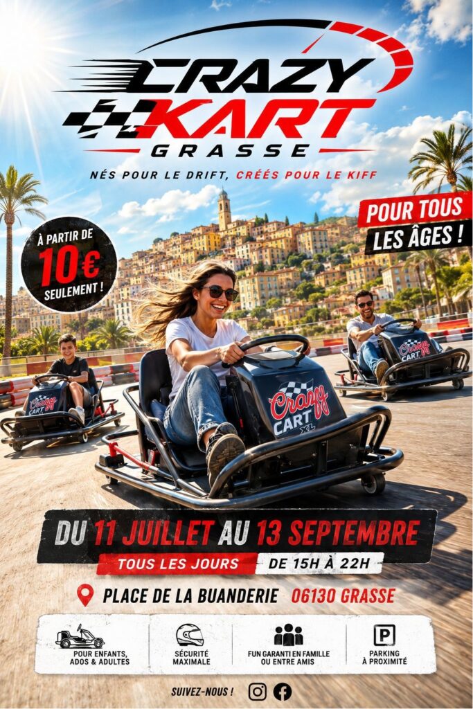 Inauguration du Crazy Kart à la place de la Buanderie le 13 juillet 2026